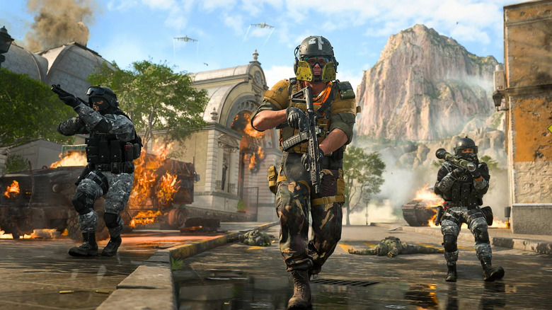 Modern Warfare 2 team of three players