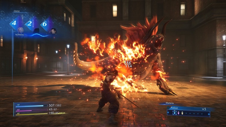 Zack battles the Behemoth