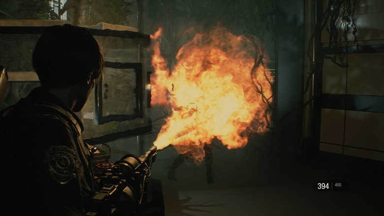 Resident Evil 2 flamethrower