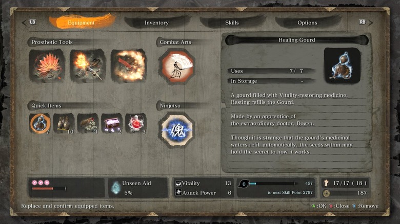 Sekiro Menu
