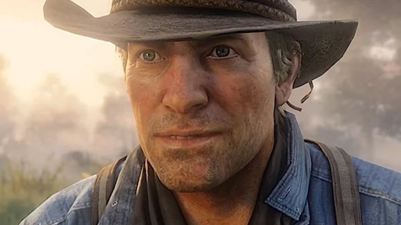 RDR 2 Arthur Morgan smiles