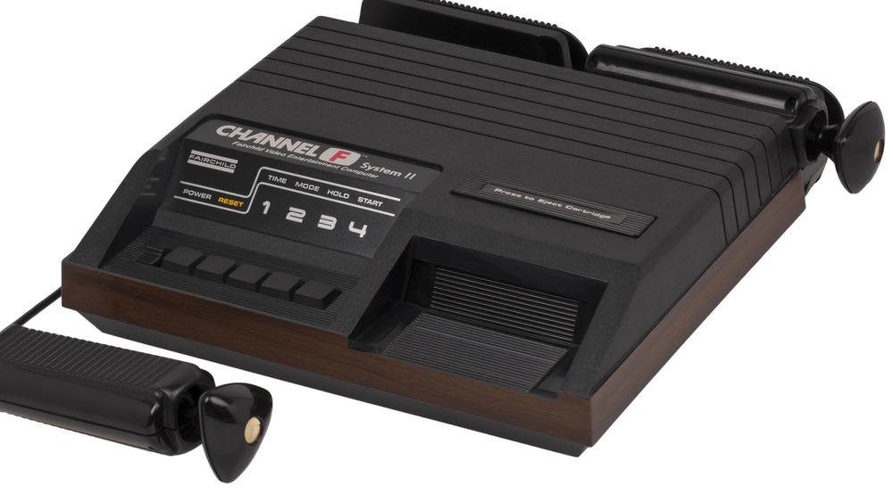 A picture of the original Fairchild Channel F game console.