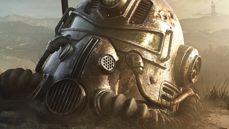 Fallout 76 helmet on ground