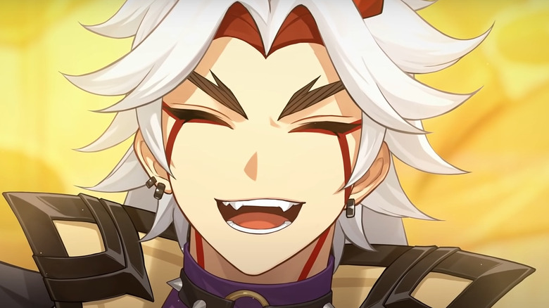 Arataki Itto smiling