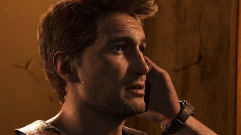 Nathan Drake from Uncharted looking surprised