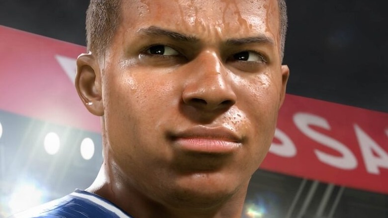 FIFA 23 Kylian Mbappe close up