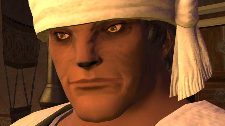 Roegadyn merchant staring