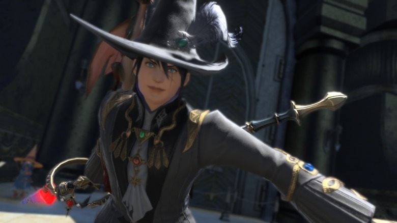 Black Mage charging to attack