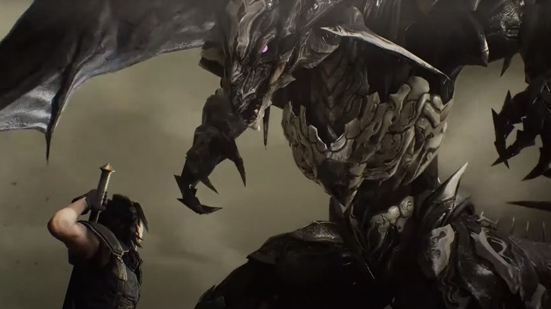 Zack faces a winged creature