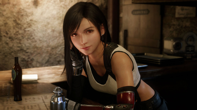 Tifa bartending