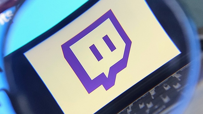 Twitch logo magnified