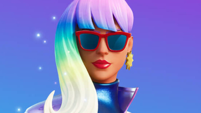 Fortnite rainbow hair character