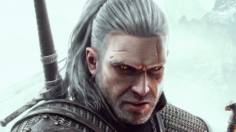 Geralt of Rivia drawing sword