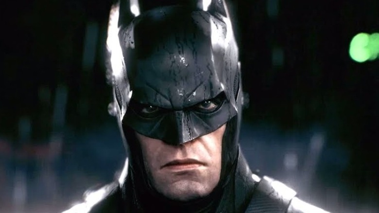 Batman scowling