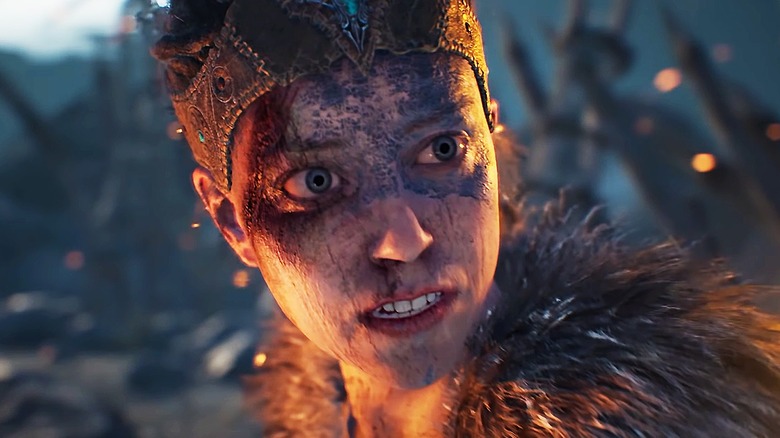 Senua looks surprised