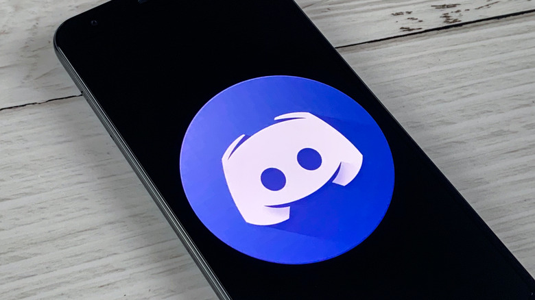 Discord logo on cell phone