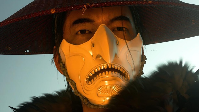 Ghost of Tsushima Jin wearing mask