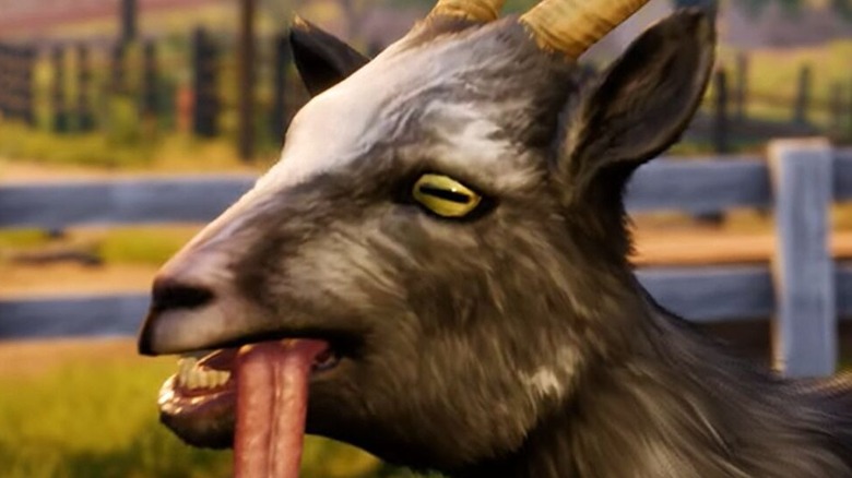 Goat Simulator 3 goat tongue out