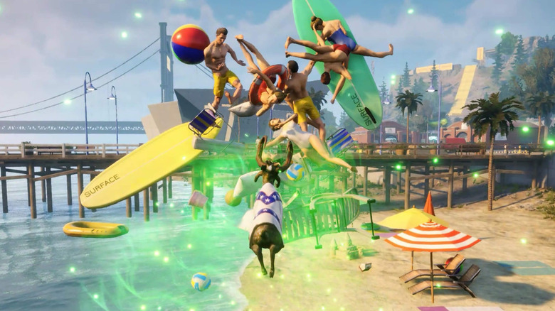 Goats and people airborne