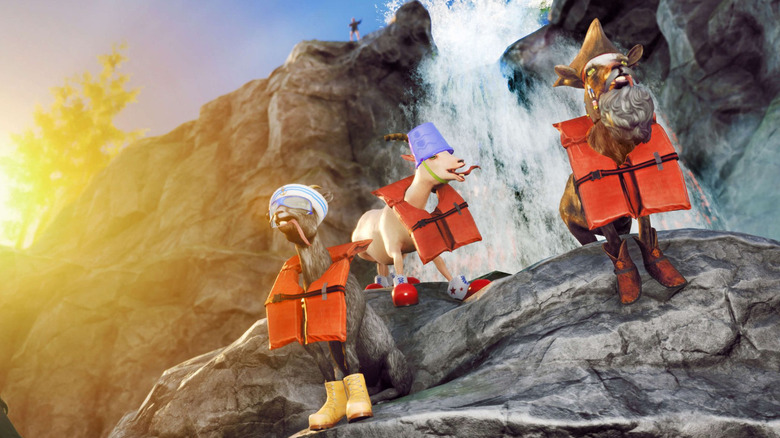 Goats in life vests