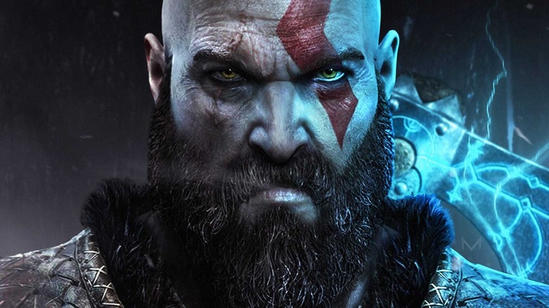 Kratos looking stern