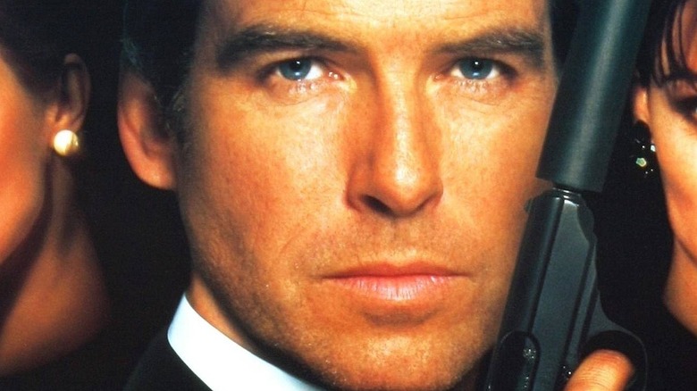 Pierce Brosnan's stare pierces the viewer