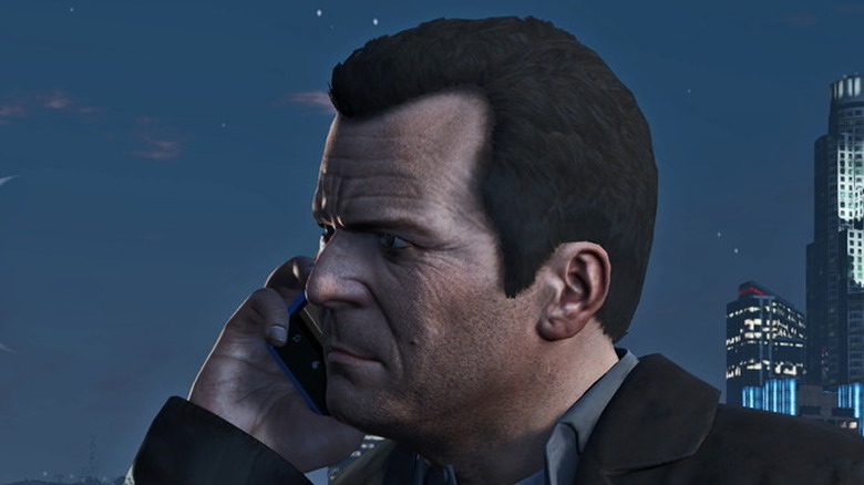 GTA 5 Michael on the phone