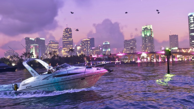 A speedboat in Vice City in GTA 6