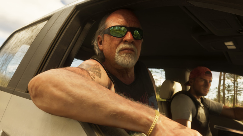 Brian riding shotgun in GTA 6