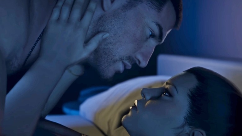 Jason and Lucia about to kiss in "GTA 6"