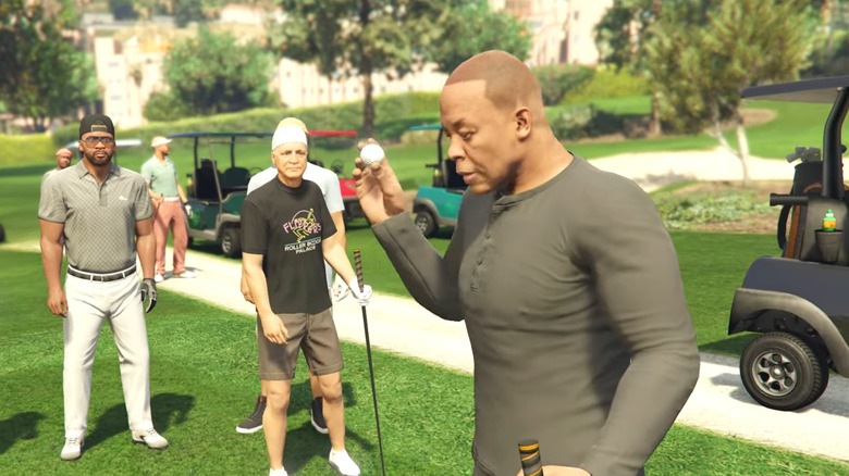 Dr Dre golfing