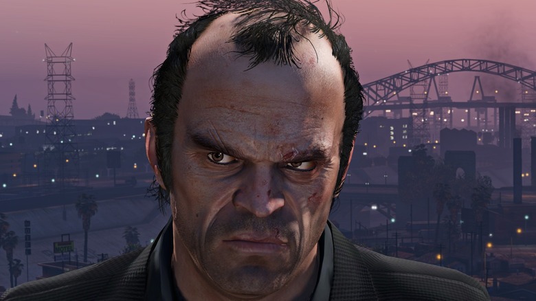 Trevor scowling