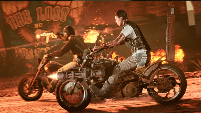 GTA Online two bikers riding motorcycles