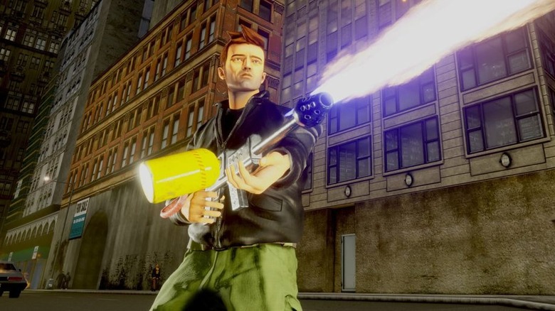 Claude with flamethrower
