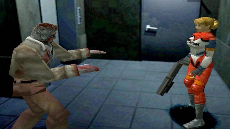 Resident Evil 1.5 protagonist and zombie