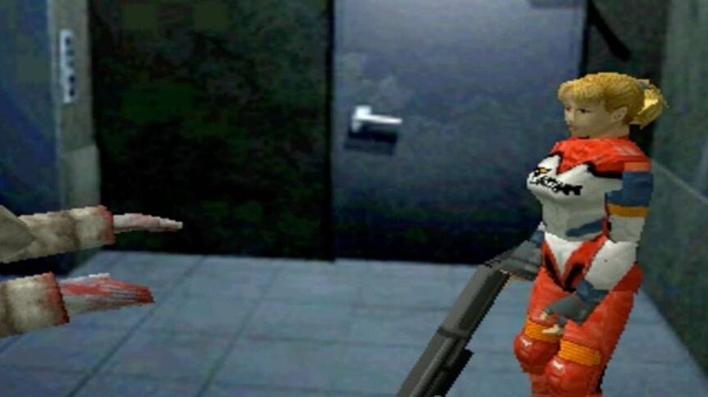 Resident Evil 1.5 protagonist and zombie