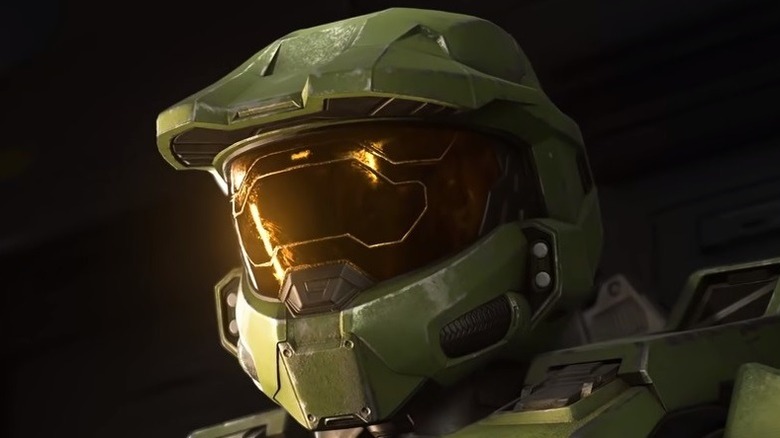 Master Chief looking at man