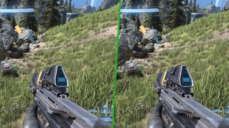 Halo in split screen