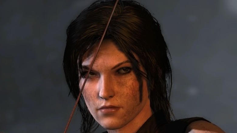 Lara Croft glare