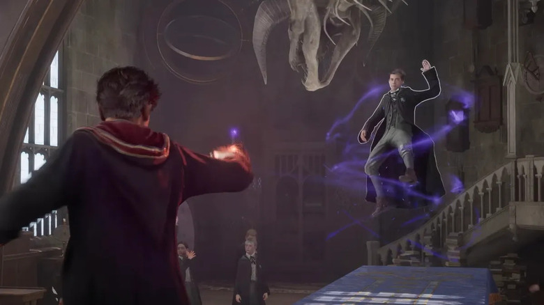 Hogwarts Legacy player casting spell