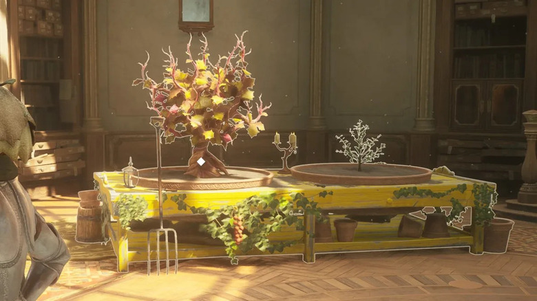 Table with two large pots