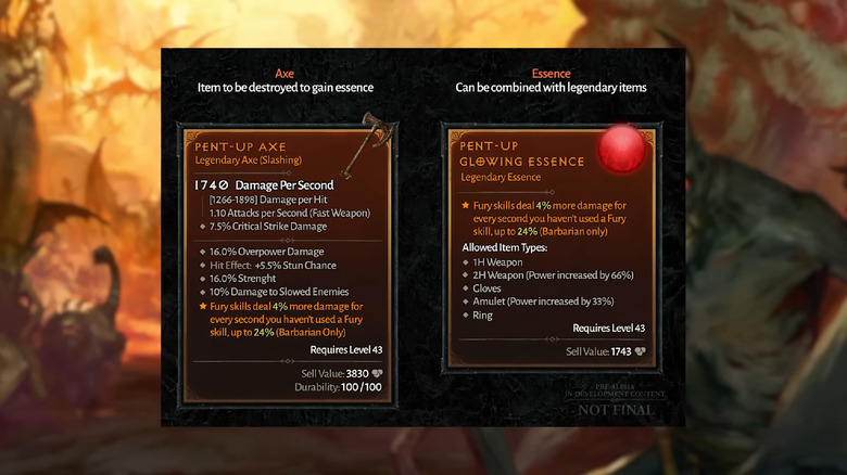 Diablo 4 item cards