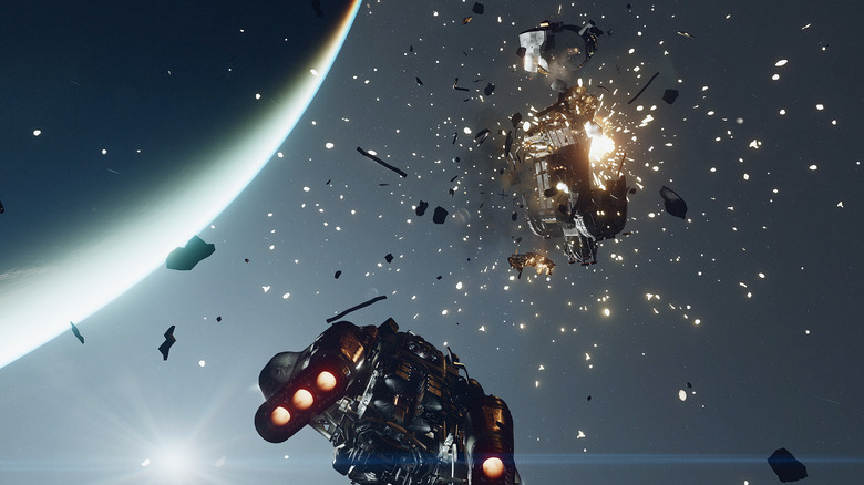 Starfield space fighting