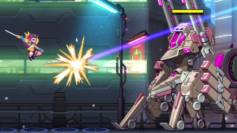 Kirin battling giant robot