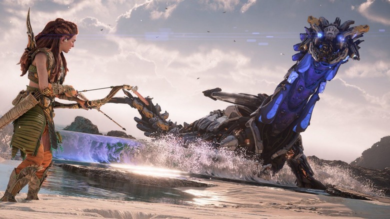 Aloy fights mech