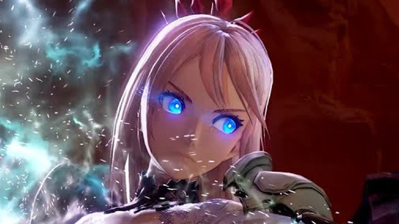 Tales of Arise pink haired girl close up