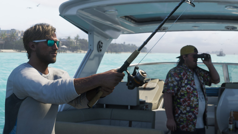 Jason fishing in Grand Theft Auto 6