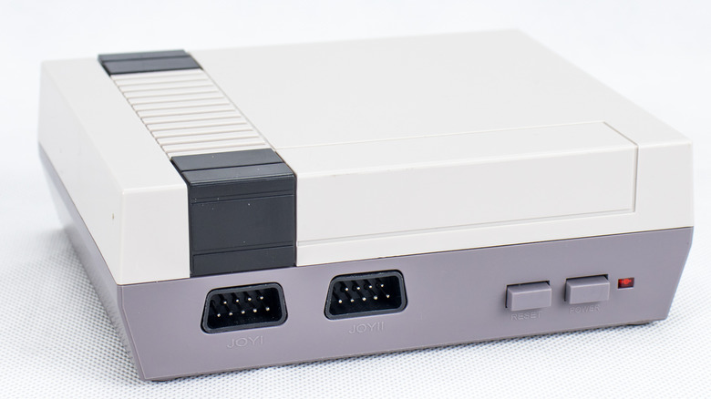 Super Nintendo on white background