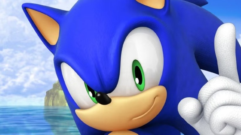 Sonic pointing up
