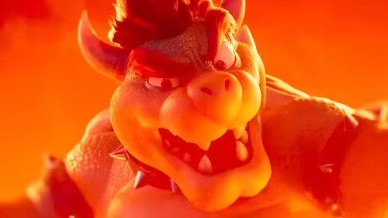 Bowser side look Mario movie